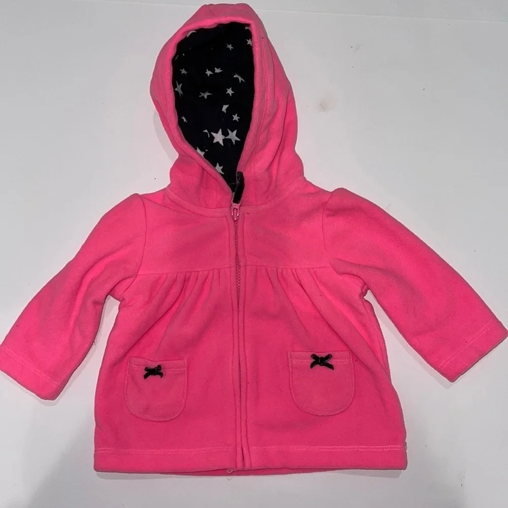 PINK CARTER’S HOODED SWEATSHIRT 3 MONTHS GIRLS